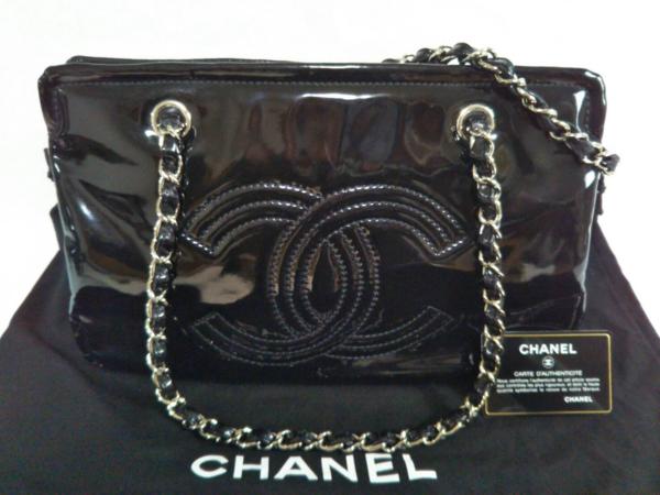 CHANEL シャネル買取おすすめ、ショルダーバッグ デカココ パテント マトラッセ 